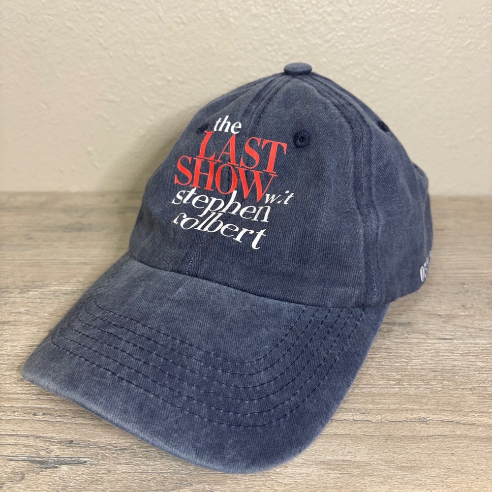 The Late Show with Stephen Colbert Final Episode Hat Navy Blue Baseball Cap